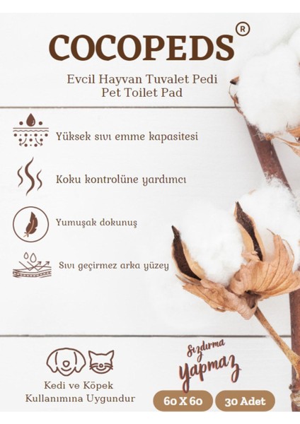 Luxury Evcil Hayvan Tuvalet Pedi 60*60 30 Adet 1 Paket 1 Adet