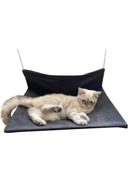 Luxury Peluş Kedi Kalorifer Yatağı - Gri 1 Adet