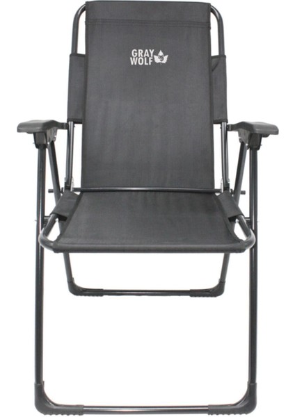 Siyah Katlanır Kollu Kamp Sandalyesi - (2 Adet) fırsatları