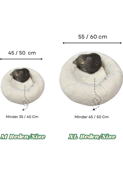 Luxury Peluş Kedi ve Köpek Yatağı Sıcak ve Yumuşacık Minder Evcil Hayvan 1 Adet