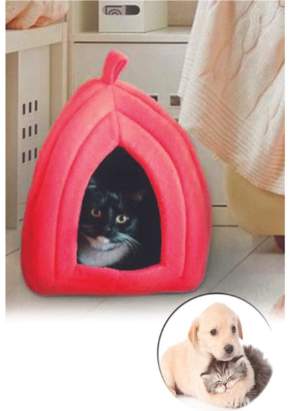 Luxury Sevim Ticaret Pet Hut Polar Kedi ve Köpek Yatağı Fujya Renk Pet Hut Polar Kedi ve Köpek Yatağı 1 Adet