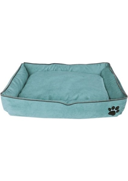 Luxury Nohov Tay Tüyü Köpek Yatağı Medium 15*60*80 cm Turkuaz 1 Adet