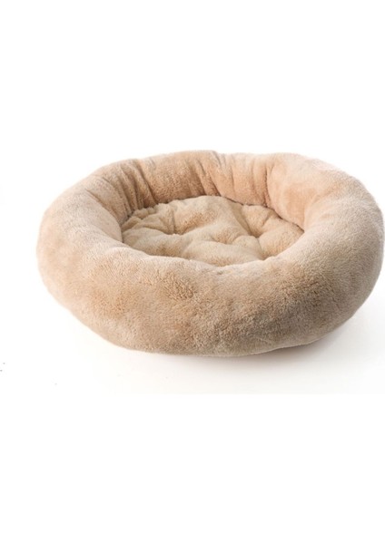 Luxury Ponchik Peluş Kedi Köpek Yatağı Camel Simit Kedi Yatağı 1 Adet
