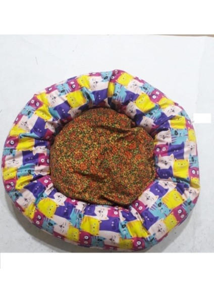 Luxury Sarı Simit Kedi Yatağı 1 Adet
