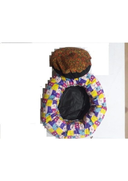 Luxury Sarı Simit Kedi Yatağı 1 Adet