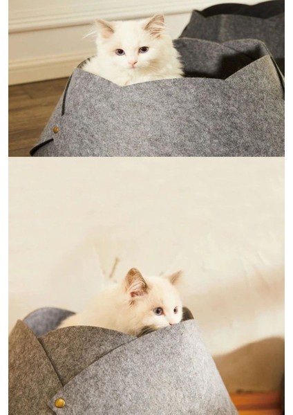 Luxury Skep Kedi Evi Kedi Kulübesi Yatağı Kedi Evi Matı 1 Adet