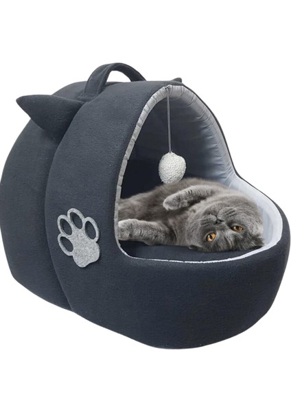 Luxury Kedi Köpek Yatağı Yuvası Yıkanabilir Kulaklı NEROPLRKLK2024101 1 Adet