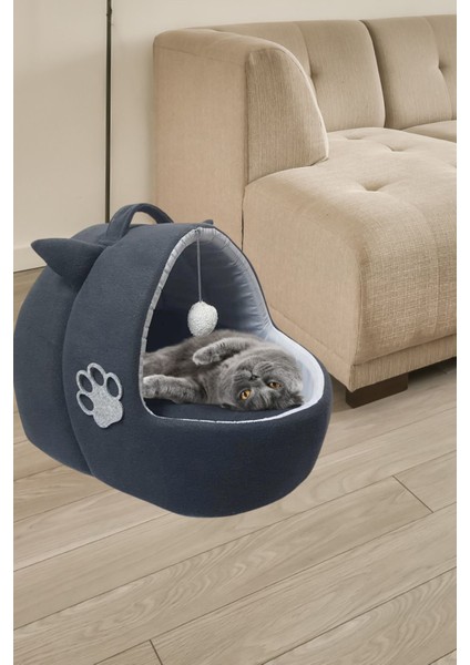 Luxury Kedi Köpek Yatağı Yuvası Yıkanabilir Kulaklı NEROPLRKLK2024101 1 Adet