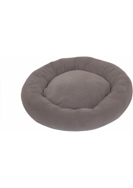 Luxury Gri Polar Simit Kedi ve Köpek Yatağı 50 Çap Simit Yatak 1 Adet