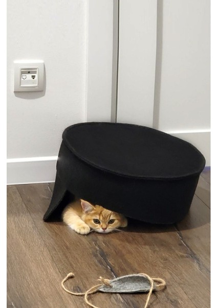 Luxury Mia Kedi Yatağı Evcil Hayvan Kedi Minderi Kedi Yuvası Evi Kulübesi Siyah 1 Adet fiyatları