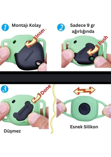 Luxury Samsung Smarttag ( Akıllı Tag ) Kedi ve Köpek Tasma Kılıfı 1 Adet