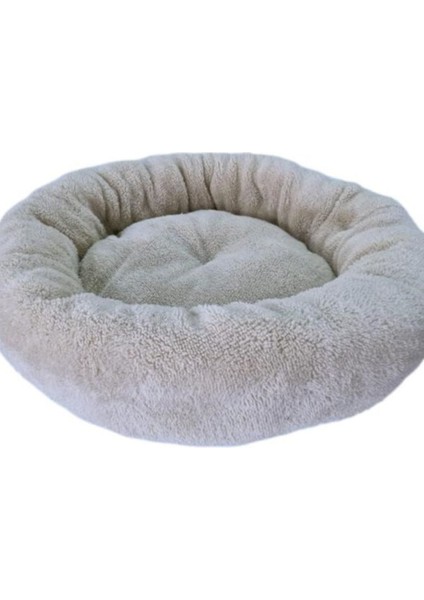 Luxury Welsoft Ekru Beyaz Kedi ve Köpek Yatağı 60 cm 1 Adet