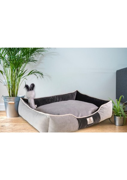 Luxury Premium Soft Seri Çift Renk Iç Mekan Fermuarlı Yıkanabilir Kedi ve Köpek Yatağı Xxlarge 1 Adet