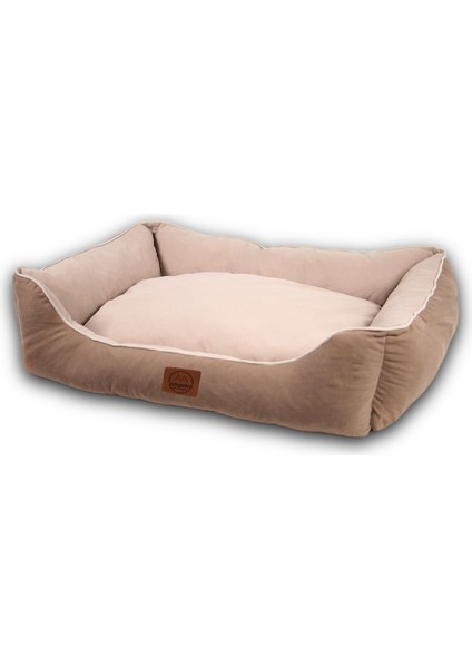 Luxury Lucy Kahve & Bej Yüksek Kaliteli Köpek Yatağı 1 Adet