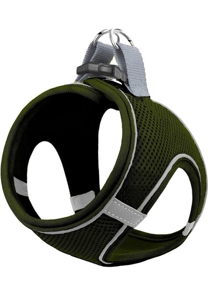 Luxury Mita Air Mesh Kedi Köpek Göğüs Tasması Çift Reflektörlü, Terletmeyen Haki / khaki 3xs 1 Adet