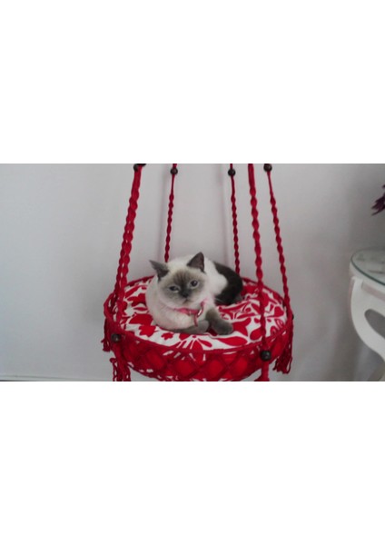 Luxury El Yapımı Makrome Kedi Hamağı,kedi Yatağı,askılı Kedı Yatağı,minderli Kedi Hamağı,askılı Kedi Evi 1 Adet fiyatları