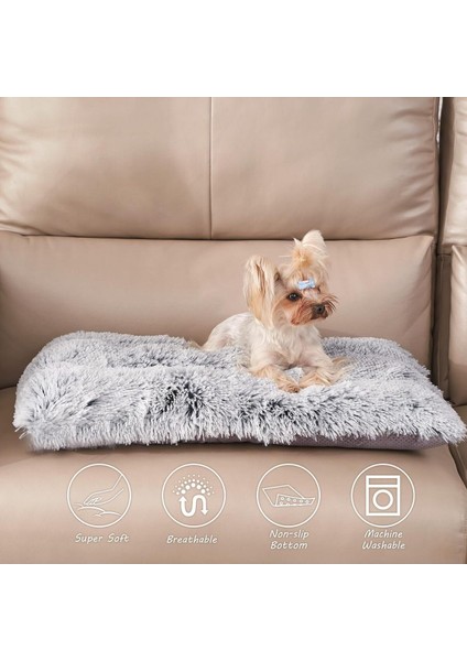 Luxury Kedi Köpekler Için Kabarık Köpek Sandık Yatağı Pedi Sakinleştirici Kedi Köpek Yatağı 1 Adet fırsatları