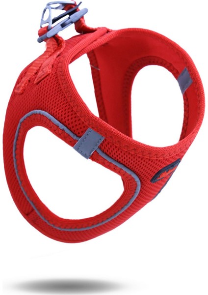 Luxury Air Mesh Kedi ve Köpek Göğüs Tasması Red 1 Adet