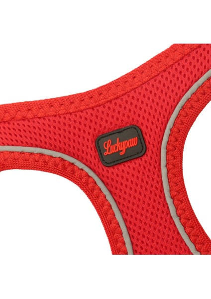 Luxury Air Mesh Kedi ve Köpek Göğüs Tasması Red 1 Adet