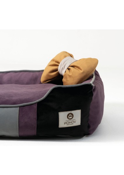 Luxury Limited Edition Deluxe Seri Yılanabilir Kedi ve Köpek Iç Mekan Yatağı (45*55) Small 1 Adet