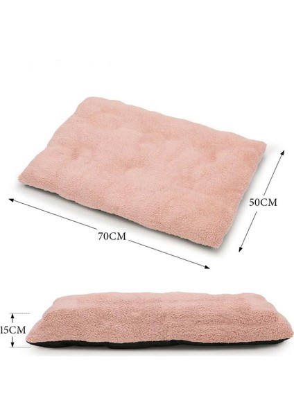 Luxury Peluş Kedi & Köpek Yatağı - Matı - Minderi - Yastığı - Large Boyut 70 x 50 cm Tüylenmez Ithal Kumaş 1 Adet modelleri