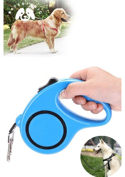 Luxury Makaralı Otomatik 3 Metre Geri Çekilebilen Kedi Köpek Tasması Makaralı 3 Metre 1 Adet