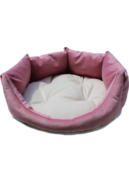 Luxury Dzgn Home Silinebilir Kedi & Köpek Yatağı ve Minderi Kedi & Köpek Diş Tırnak Geçirmez Yatak-Pudra 1 Adet