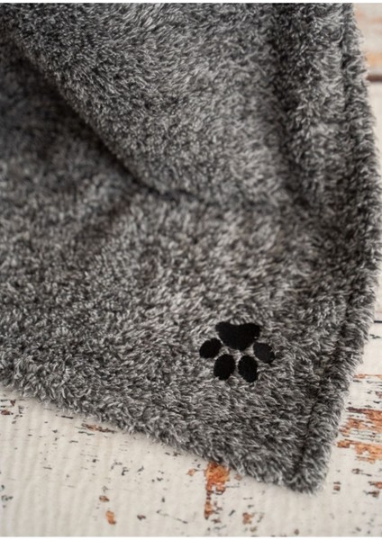 Luxury Kedi Köpek Battaniyesi Welsoft Kumaş Pati Desenli 1 Adet