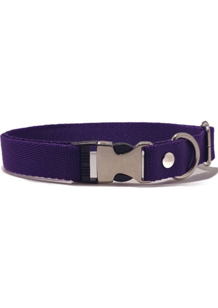 Luxury Küçük/büyük Köpekler Için Rahat Ayarlanabilir Mor Boyun Tasması - 2cm En Ölçülü Tasma 1 Adet
