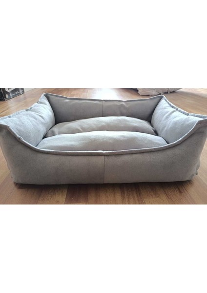 Luxury Kedi Köpek Gri Plus Yatak Diş Geçmez Tırnak Geçmez Kumaş 45*60 Çif Taraflı Minder Kullanımı 1 Adet