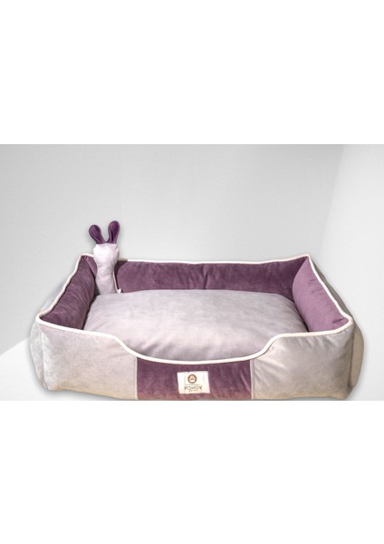 Luxury Premium Soft Seri Çift Renk Iç Mekan Fermuarlı Yıkanabilir Kedi ve Köpek Yatağı Xlarge 1 Adet
