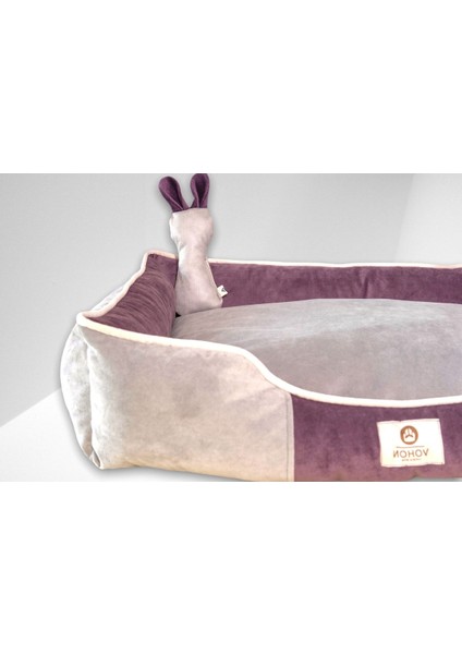 Luxury Premium Soft Seri Çift Renk Iç Mekan Fermuarlı Yıkanabilir Kedi ve Köpek Yatağı Xlarge 1 Adet