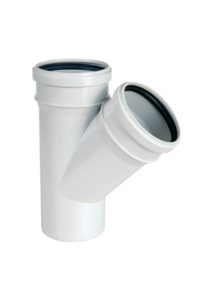 Q125-125 Pvc Atık Su Tek Çatal 45°
