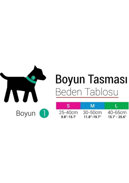 Luxury Amazon M Küçük-Orta Irk Köpek Boyun Tasması (Boyun 30 cm x 50 Cm) 1 Adet