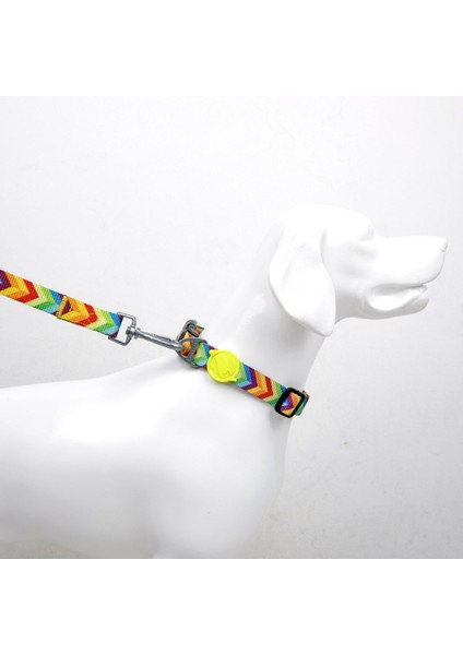 Luxury Rainbow H-Tipi Göğüs Boyun Tasması ve Sevk Kayışı Seti 3ü1 Arada 1 Adet