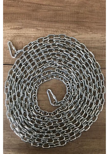 Luxury Köpek Bağlama Zinciri mm 8 Metre 2 Vidalı Karabina(80 Kg) 1 Adet