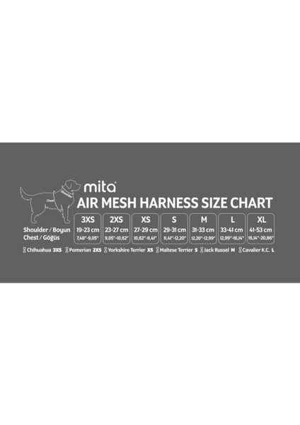 Luxury Mita Air Mesh Köpek Göğüs Tasması Red (L) 1 Adet