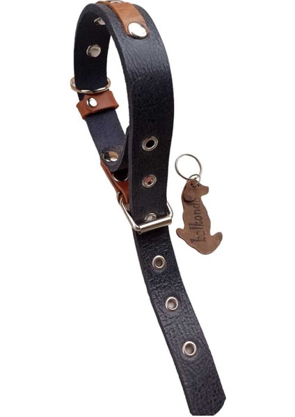 Luxury Köpek Boyun Tasması Hakiki Deri K.lacivert Metal Tokalı Kalınlık:4mm Genişlik:2,5cm Dog Collar T1-15 1 Adet indirimleri