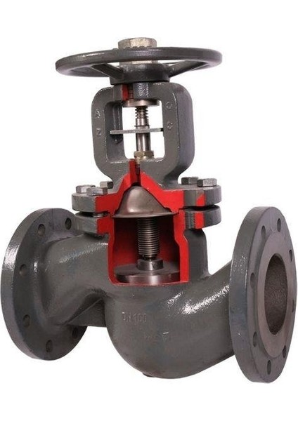 DN100 PN16 Valftek Metal Körüklü Glob Vana Pik Döküm
