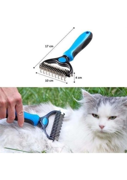Luxury UG01 Plastik Saplı Metal Kedi Köpek Bakım Kıtık Tüy Topak Açıcı Tarak () 1 Adet fırsatları