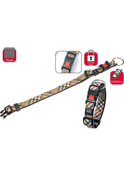 Luxury Karlıe Kilitli Boyun Tasma S 30-45CM Siyah 1 Adet
