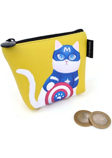 Luxury Mini Bozuk Para Cüzdanı Captain Cat 1 Adet