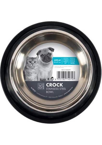 Luxury Crock Çelik Mama ve Su Kabı M 610ML 1 Adet