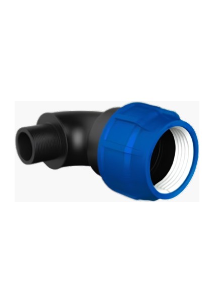 Q63-2'' Pvc Kaplin Dış Dişli Dirsek