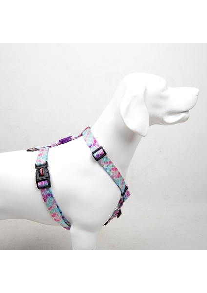 Luxury Bubbles H-Tipi Göğüs Tasması Ayarlanabilir, Konforlu ve Dayanıklı Desenli Köpek Tasması 1 Adet