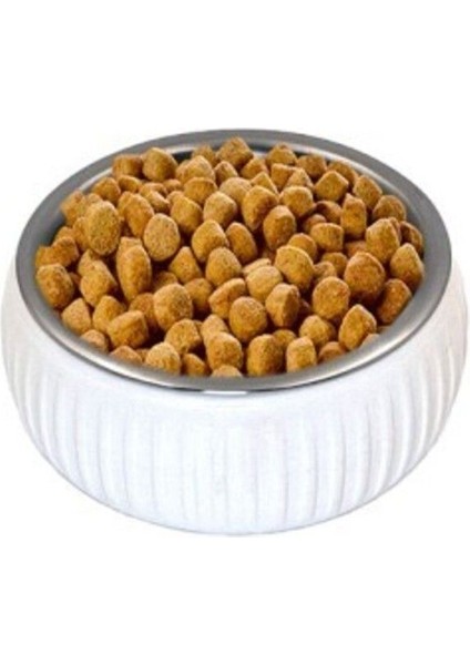 Luxury Mikopet Organik Seramik Mama Kabı Beyaz 1 Adet