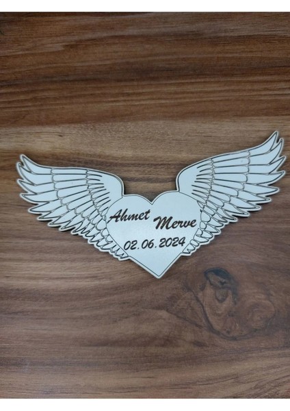 25 Adet Nişan Nikah Hatıra Uçan Kalp Magnet