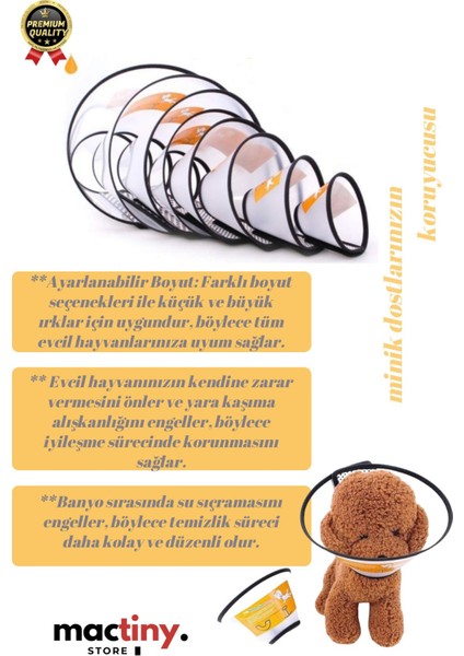 Luxury Premium Ürün Kaliteli Üretim Sağlam Dayanıklı Ayarlanabilir Koruyucu Yaka 7 Numara 1 Adet
