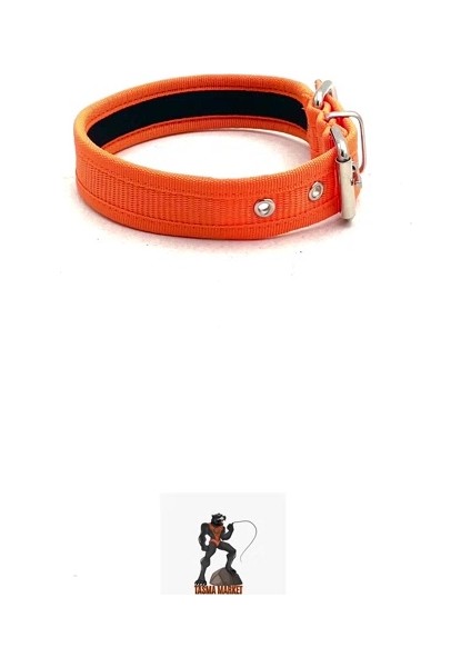 Luxury Turuncu Yumuşak Dokulu Kolon Köpek Tasması Köpek Boyun Tasması 1 Adet