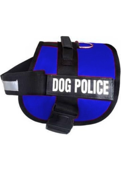 Luxury Dog Police Köpek Göğüs Tasması 75/60 cm Mavi Medium 1 Adet
